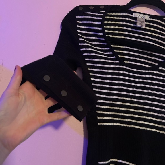 Cache Black and White Striped Mini Dress - Picture 3 of 4